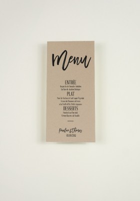 Menu - Champêtre Chic