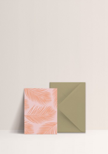 Card - Pink palm