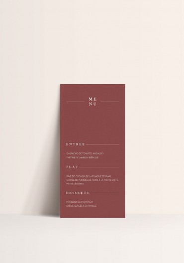 Menu - Terracotta