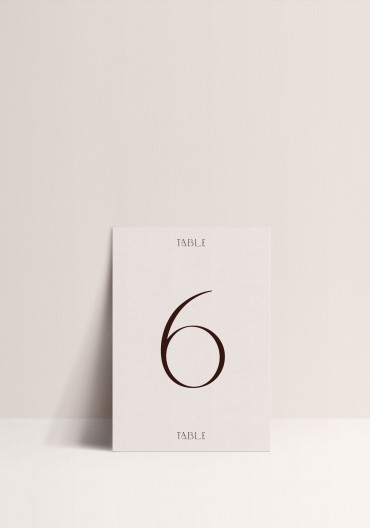 Table number - Modern Love