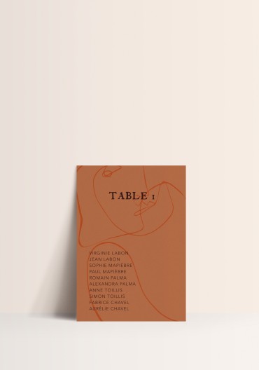 Seating plan - Terracotta