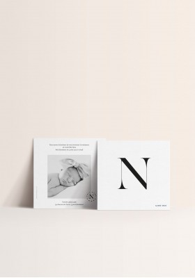 Birth announcement - Initiales