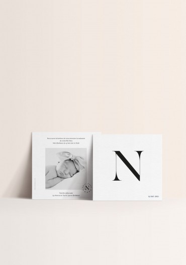 Birth announcement - Initiales