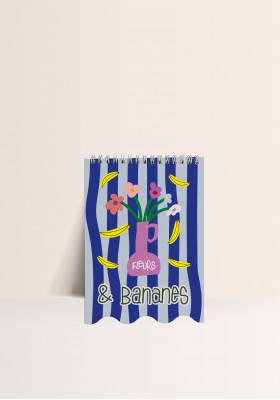 Notes book- Fleurs & Bananes