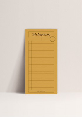 Bloc notes - Très Important
