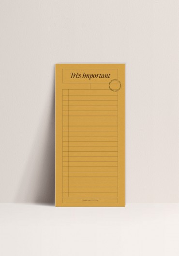 Bloc notes - Très Important