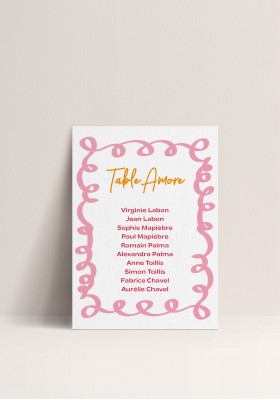 Plan de Table - Amore
