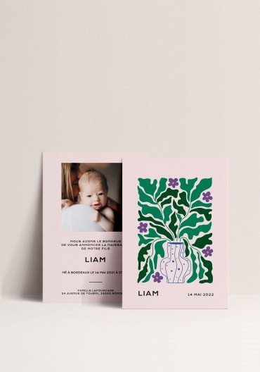 Faire Part naissance - Botanique