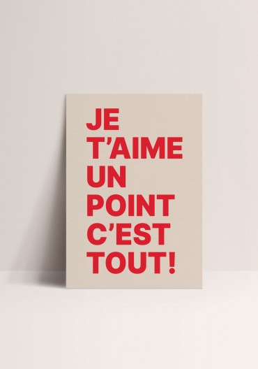 Poster - Je t'aime un point c'est tout