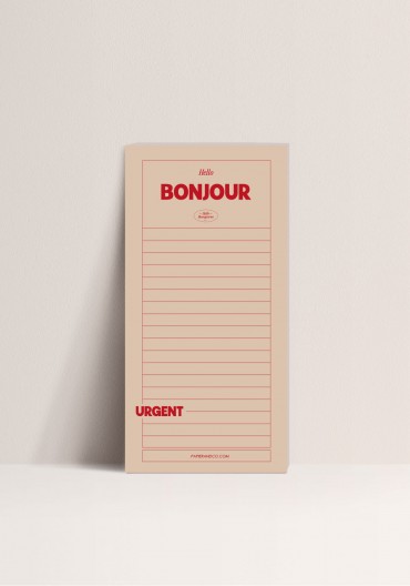 Notepad - Bonjour