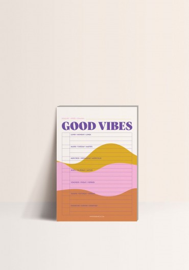 Bloc notes - Good vibes semainier