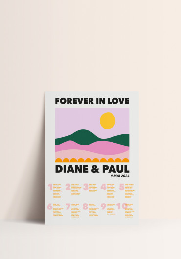 Plan de Table Poster - Forever in Love