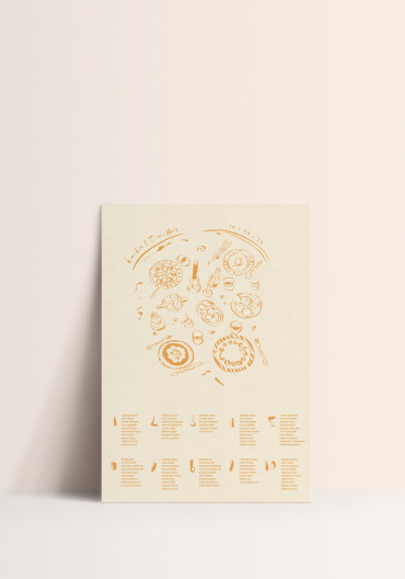 Plan de Table Poster - Summer of Love by Agathe Marty