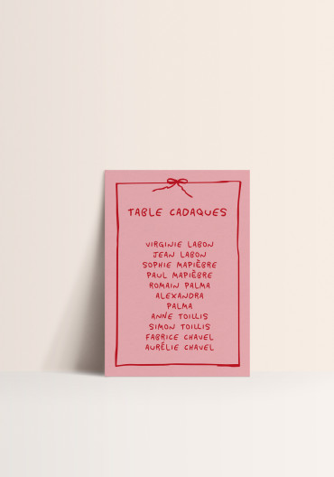 Plan de Table - L'amour Fou