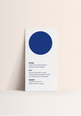 Menu - Bleu absolu