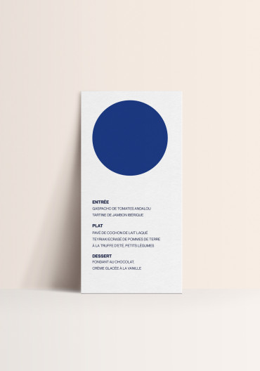 Menu - Bleu absolu