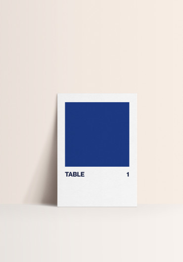 Nom de Table - Bleu Absolu