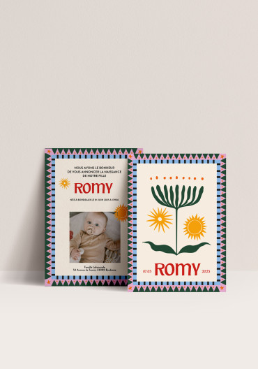 Birth announcement - Joy and Sunshine