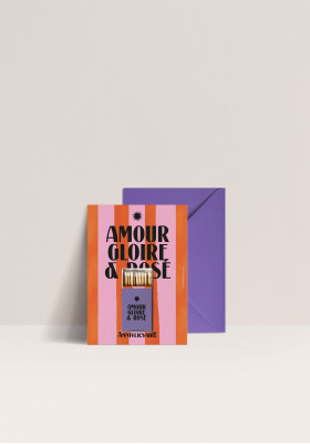 Carte Anniversaire - Amour, gloire et Rosé