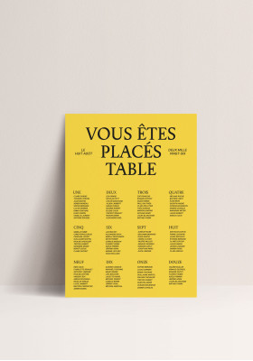 Plan de Table Poster - Le Jaï Alaï