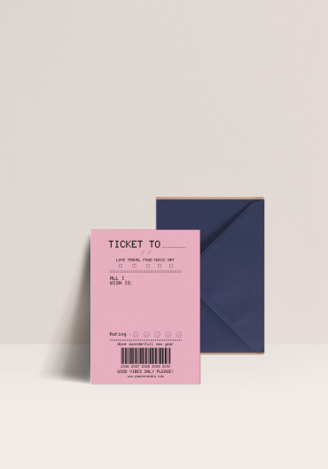 Carte - Wish card ticket to