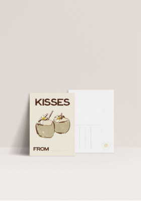 Post Card Agathe + Lise - Kisses From